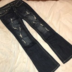 Jeweled Deep Blue Jeans